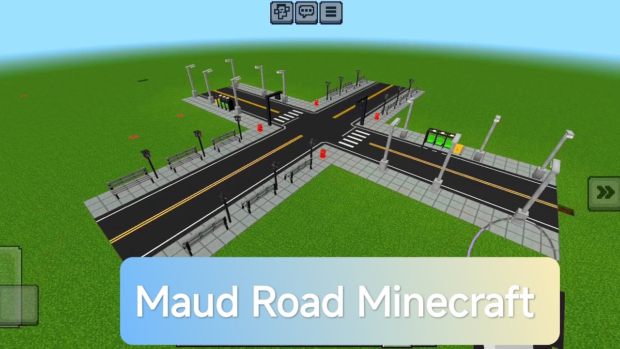 The way to build a road in Minecraft mobile 1.20.81 - YouTube