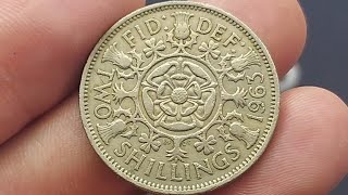 UK 1963 TWO SHILLINGS Coin VALUE   REVIEW Queen Elizabeth II