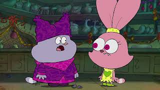 Chowder gives Panini a Kiss on the Cheek