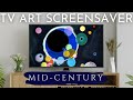 Midcentury modern art slideshow for your tv  famous paintings screensaver  1 hour no sound
