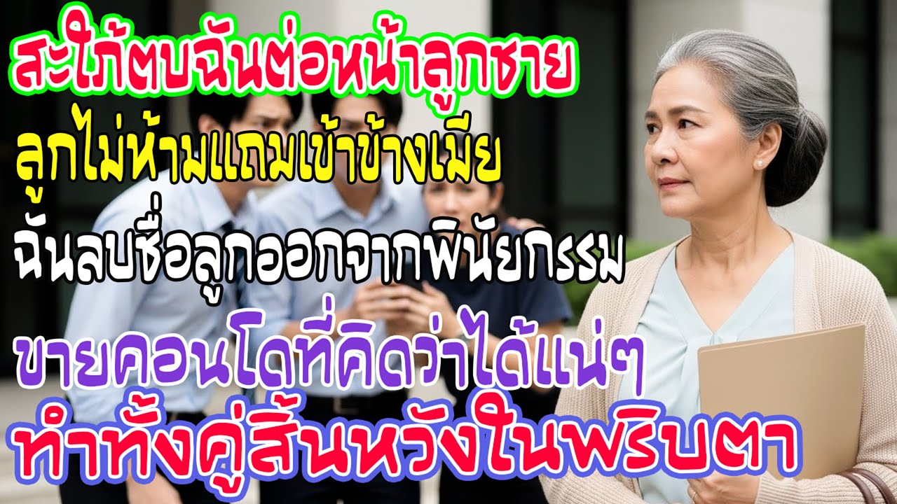 ลูกสะใภ้ตบฉัน5ครั้ง ลูกชายเข้าข้าง ฉันลบชื่อออกจากพินัยกรรม…พวกเขาช็อก