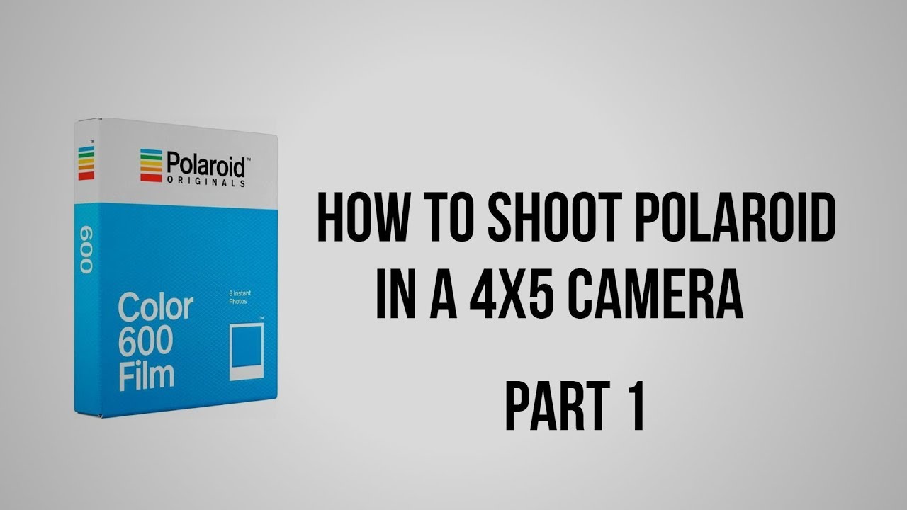 Polaroid Originals in a 4x5 Camera Hack