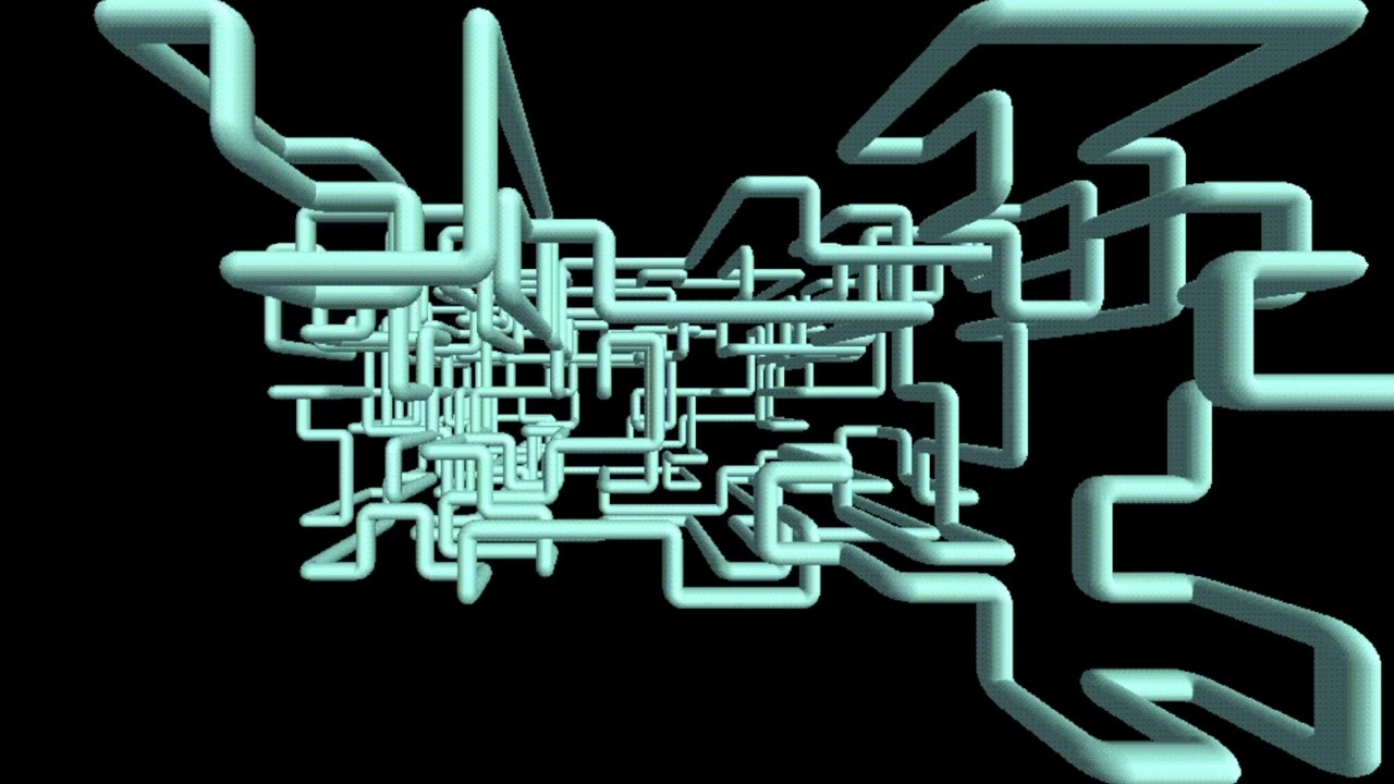 Windows95のスクリーンセーバー(3D パイプ)|Windows 95 screensaver
