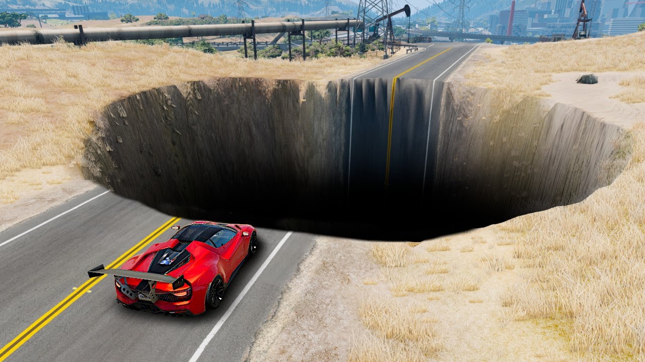 Testing SUPERCARS vs MASSIVE POTHOLES