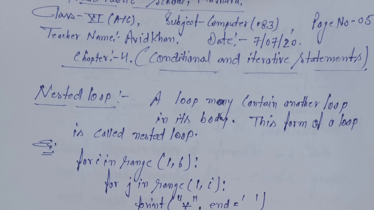 Nested loop - YouTube
