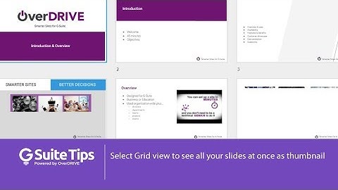 Select Grid view to see all your slides at once as thumbnails