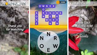 Wordscapes "CREST" levels 329 to 332 gameplay Net Worth