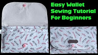 Anyone Can Make This With Only 2 Pieces Of Fabric/The Most Easiest Wallet Sewing Tutorial -No Zipper