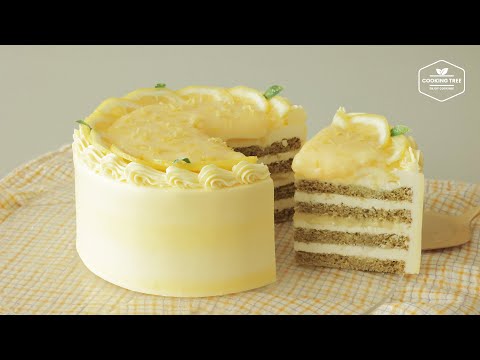 녹차 레몬 케이크 만들기 * 스위스 머랭 버터크림 : Green Tea <strong>Lemon</strong> Cake Recipe*Swiss Meringue Buttercream | Cooking <strong>tree</strong>