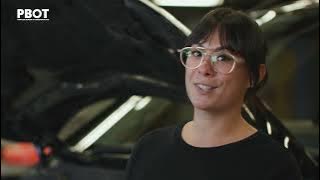 How parking management is like... a mechanic inspecting a car.