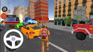 FireFighter Truck Real City Heroes 2018 Android Gameplay FHD screenshot 1