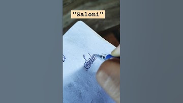 "Saloni" name in cursive handwriting #calligrahy #cursive #art #share #learn #names #shorts #shorts