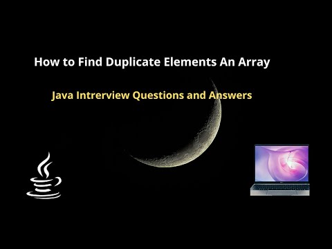 How to Find Duplicate Elements An Array || java Interview Questions and Answers