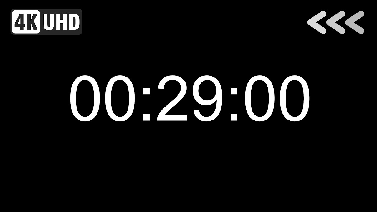 Inverted Timer Phone 29 MINUTES REVERSE TIMER (4K)(UHD) - YouTube