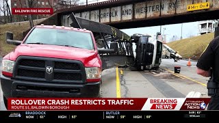 Rollover crash restricts traffic on Rt. 51