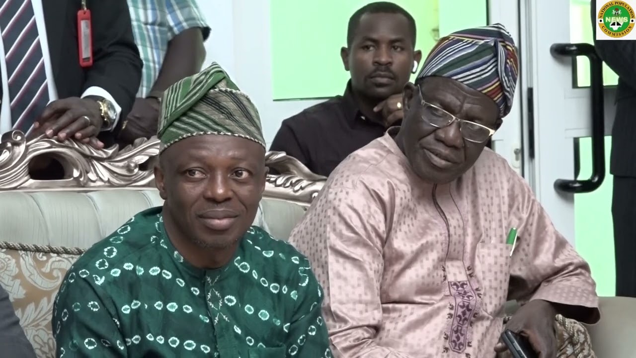 NPC CHAIRMAN, DR  AMINU YUSUF VISIT TO THE GOVERNOR OF PLATEAU STATE BARR. CALEB MUTFWANG