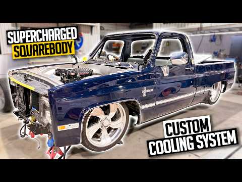 Custom Supercharged LS Cooling System Build! - '86 C10 Squarebody Ep. 4