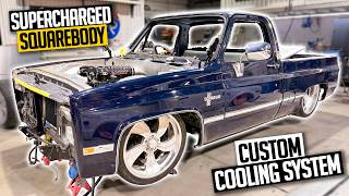 Custom Supercharged LS Cooling System Build! - '86 C10 Squarebody Ep. 4
