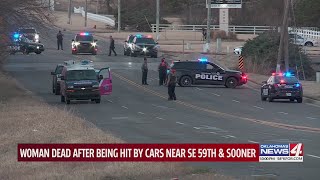 Woman dies in Oklahoma City after struck by 2 vehicles, police working to identify her