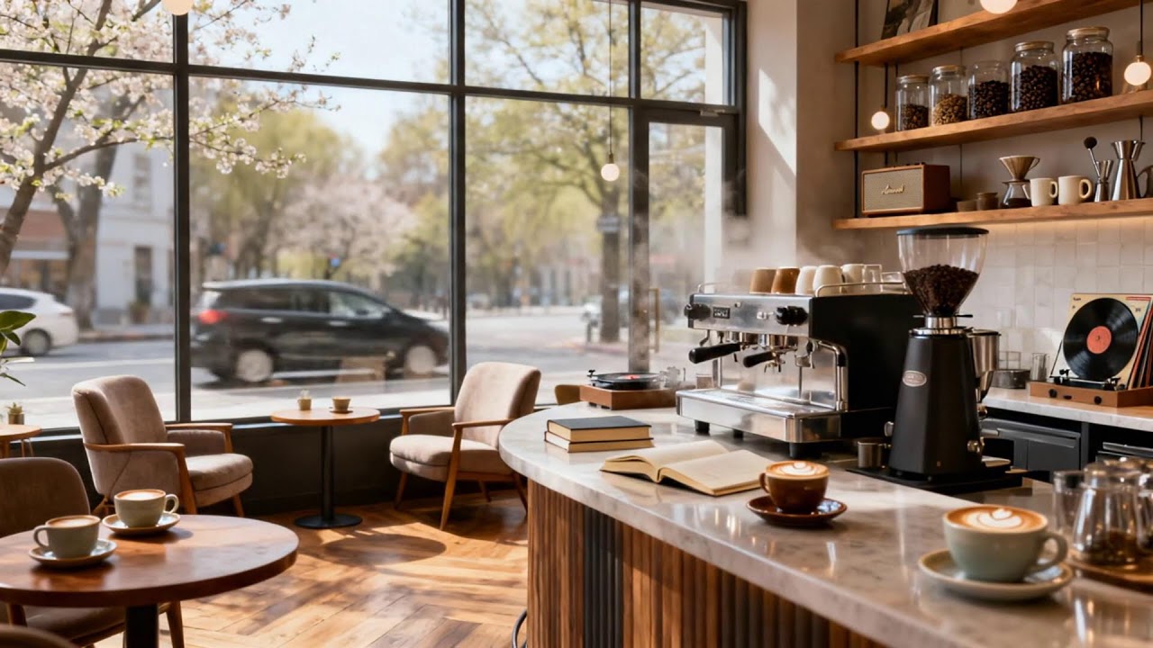 春の陽光とカフェピアノ 🌷☕ 居心地の良い音楽ムード