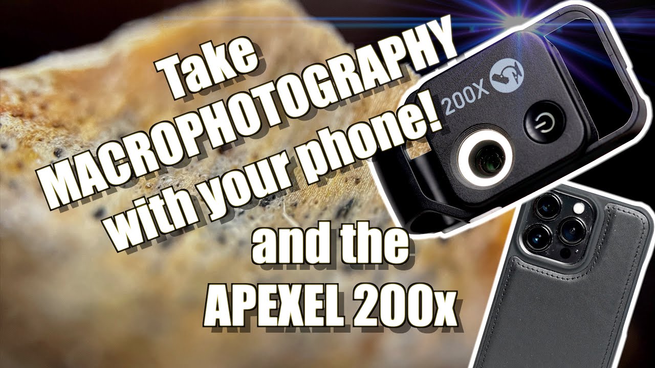 APEXEL 200X Magnification Mini Microscope with LED Macro Lens for iPhone  Android