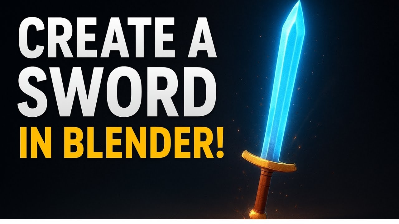 How to Model a stylized Sword in Blender | Easy 3D Sword Tutorial for ...