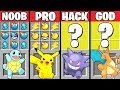 Minecraft Battle: POKEMON CRAFTING CHALLENGE - NOOB vs PRO vs HACKER vs GOD ~ Minecraft Animation