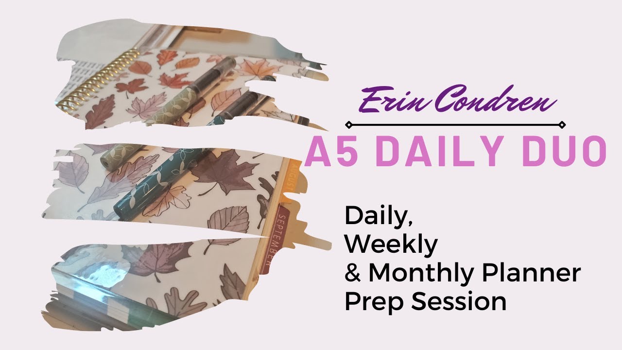 Plan With Me| How I Prepare My Erin Condren A5 Daily Duo Planner for a ...