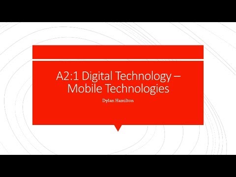 A2:1 Digital Technology - Mobile Technologies