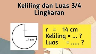 #circle | circumference and area of ââ3/4 circle #circlearea #circlecircumference