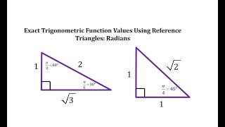 Determine 6 Trig Function Values Using Reference Triangles (Radians)  11pi/4