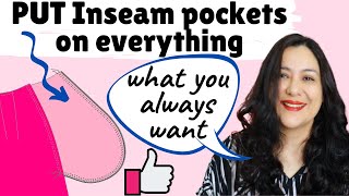 You know you love them. SECRETS TO THE BEST INSEAM POCKETS. Sewing tutorial.