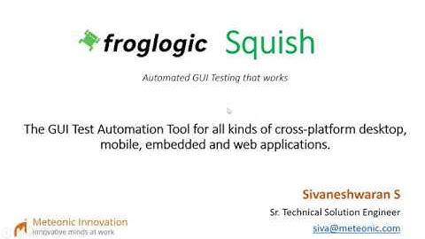 Automated GUI Testing Tool for Manual Testers - Squish