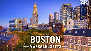 [4K] BOSTON MASSACHUSETTS 🇺🇸 | STUNNING 4K DRONE VIEW
