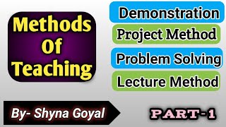 Methods of teaching|B.ED|Lecture Method|Demonstration method|Project method|Problem solving method screenshot 5