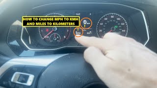 How To Change Miles to Kilometers VW Jetta MPH to KMH