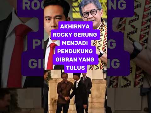 AKHIRNYA ROCKY GERUNG MENJADI PENDUKUNG GIBRAN YANG TULUS #fypviral #news #trendingshorts #new thumbnail