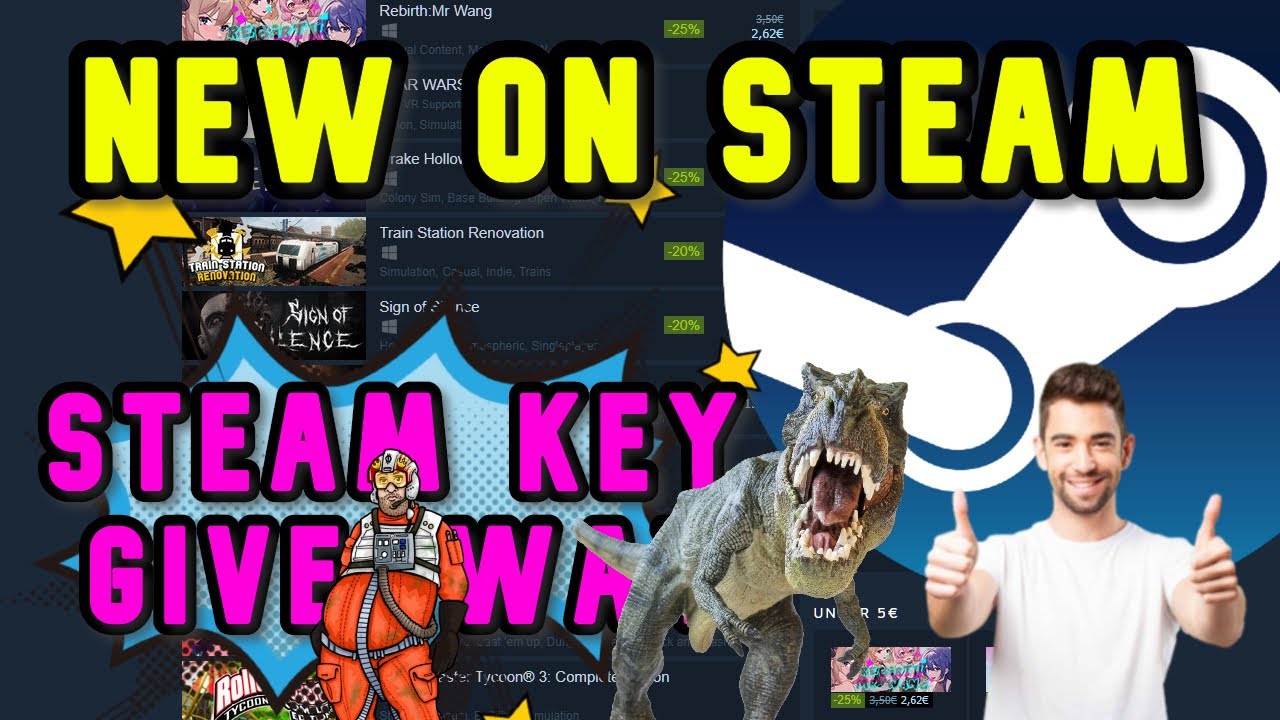+ New & Upcoming on Steam + Steam Key Giveaway + SW Squadron + Second Extinction +