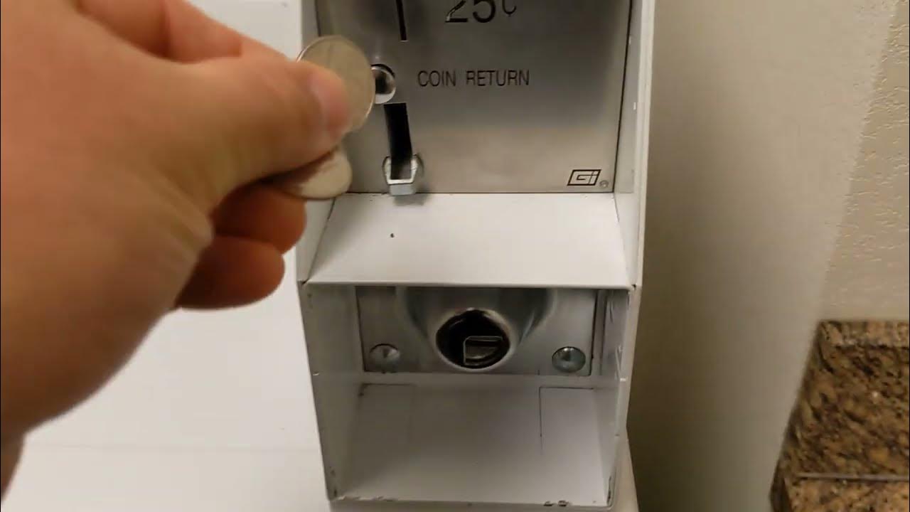 Put coins into Whirlpool Commercial Duty Dryer clean clothes washer