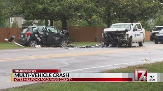 Man dead in head-on crash in Wake County
