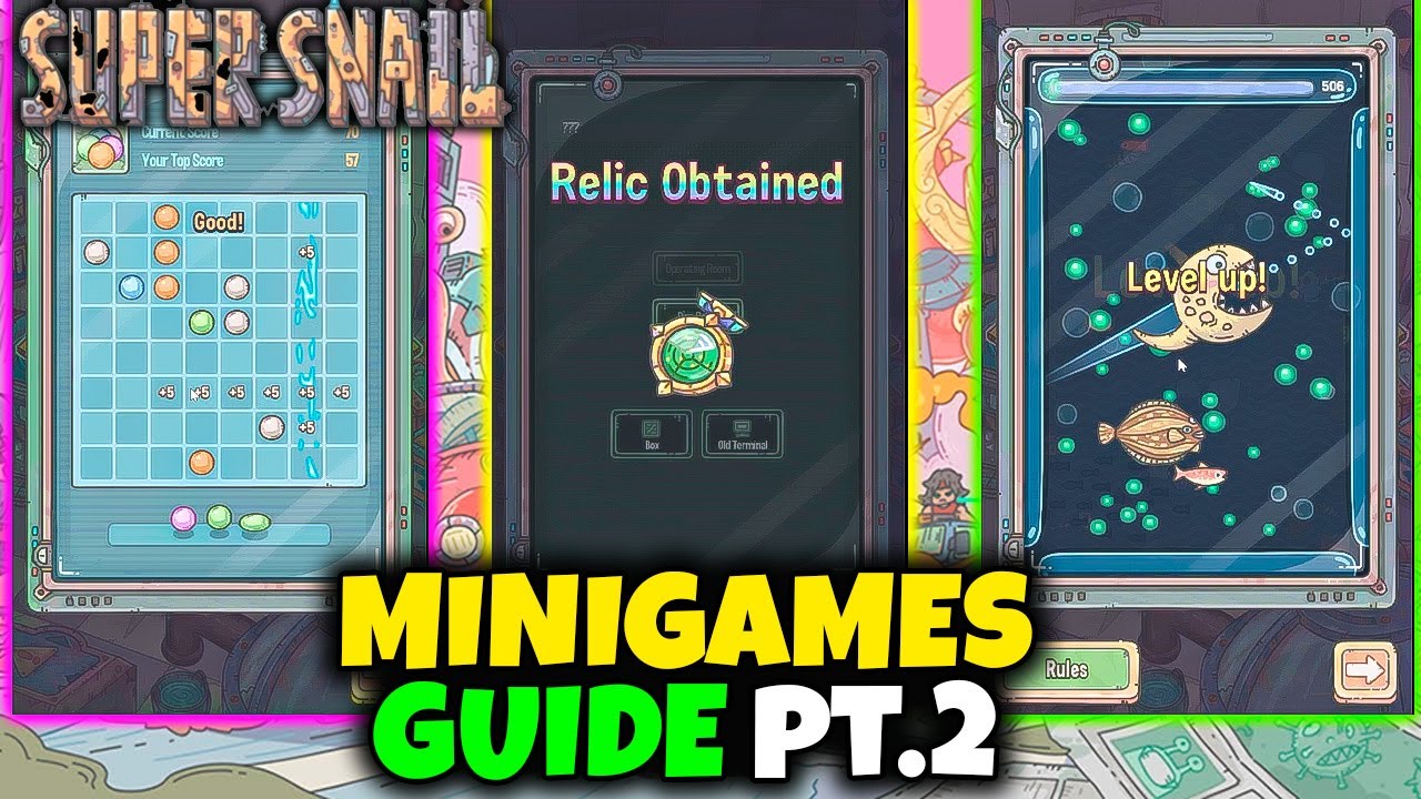 MINIGAMES GUIDE (It takes 5, Devourer, Unlimited Space, Game Promouter) // SUPER SNAIL