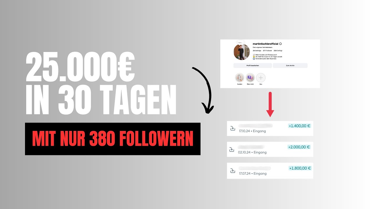 25k in 30 Tagen mit NUR 380 Follower - Wie?
