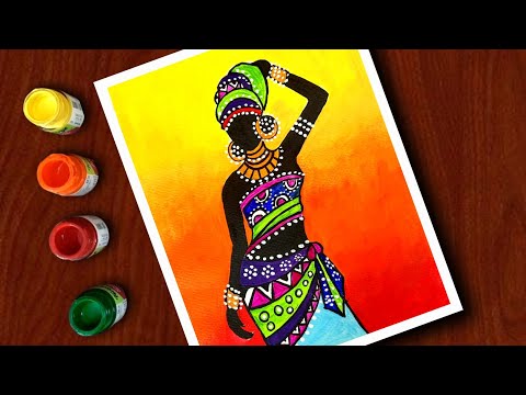 How to Draw Warli Painting||Folk Art||Tribal Art||Easy Warli Art For  Beginners - YouTube