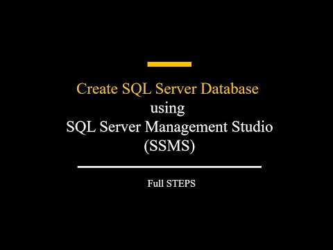 How to Create Database | MSSQL Server 2019