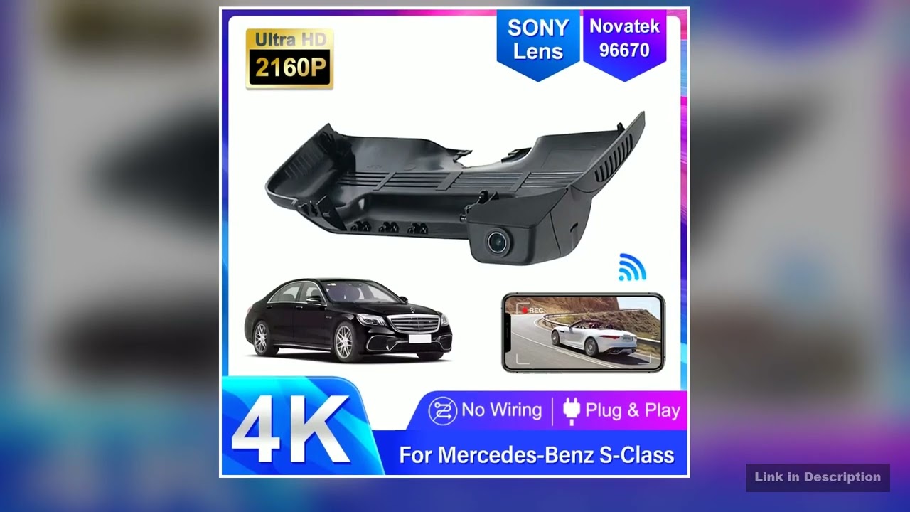 4K 2160P Dash Cam Camera HD Car Dvr Video Recorder for Mercedes Benz S Class w221 w222 S320 S350