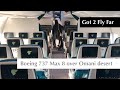 Smooth Oman Air Boeing 737 Max 8 flight (Economy)