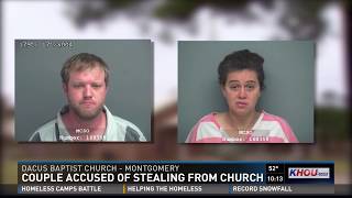 Couple accused of stealing from church