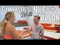 Doing a gymnastics challenge with an Olympian 😳