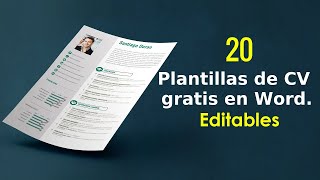20 Plantillas Profesionales de Curriculum Vitae | En Word Editable Gratis screenshot 4