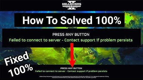 Fixed HELLDIVERS 2 Failed To Connect To Server Problem (PC & PS5) | HELLDIVERS 2  Server Problem Fix